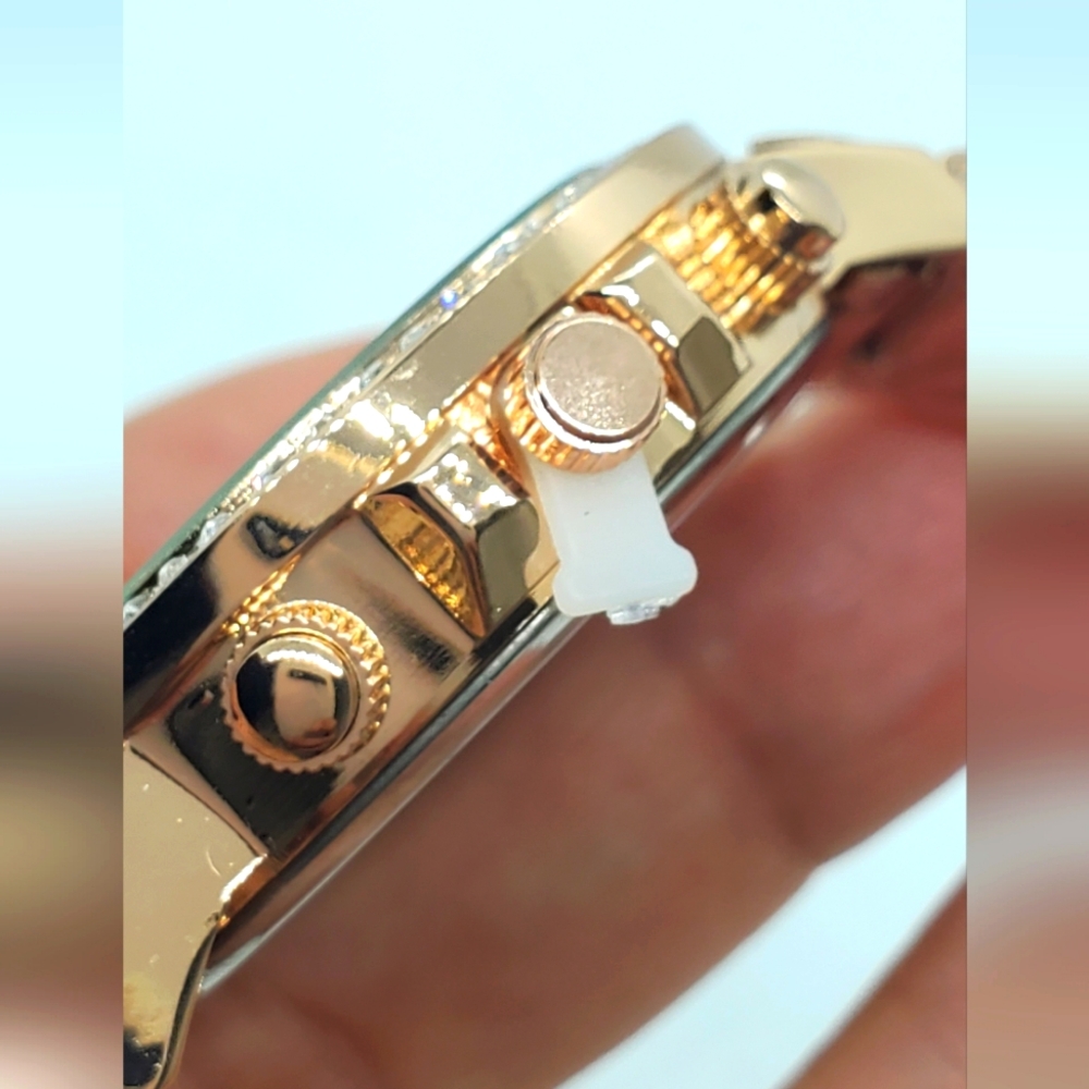 NWOT Dgjud Men's Quartz Watch-In Rose Gold with Crystal Bezel And White Face - Picture 7 of 7